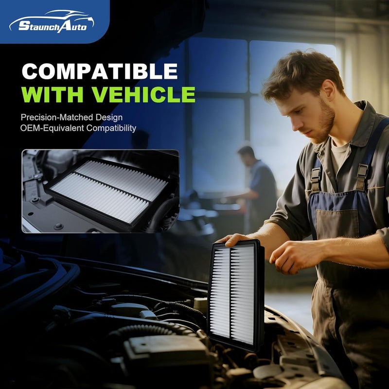 StaunchAuto Engine & Cabin Air Filter Set for 2021-2026 Santa Fe Hybrid 1.6L, 2020-2026 Sonata Hybrid 2.0L, 2022-2026 Tucson Hybrid 1.6L Air filter Replacement 97133L1000 28113L5100 Automotive Accessories - Image 5